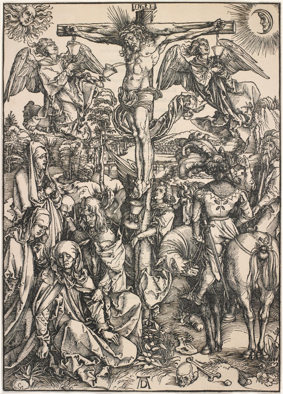 十字架上的，来自The Great Passion，1497-99 作者 阿尔布雷希特丢勒