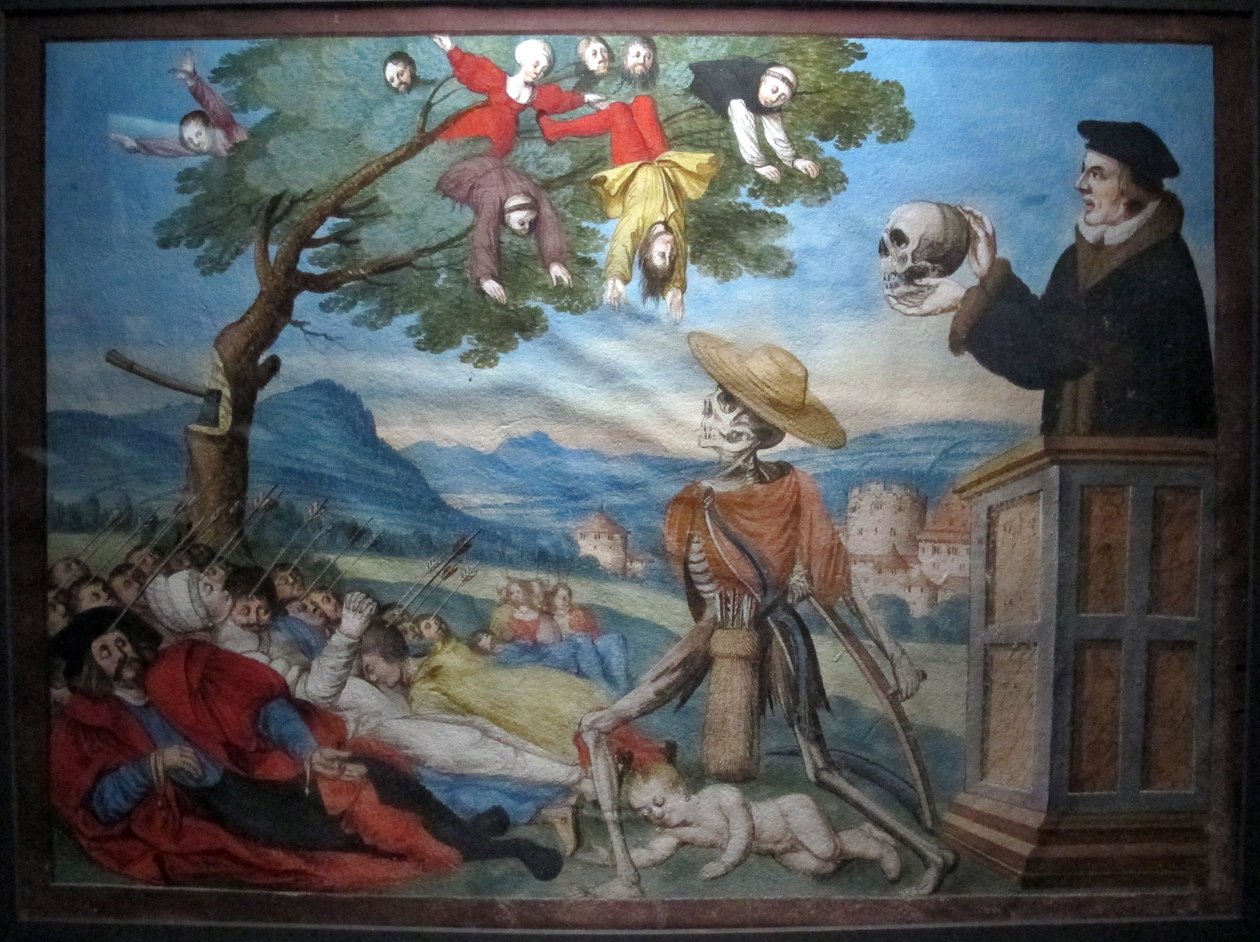 伯尔尼多米尼加公墓m.manuel失落的可怕舞蹈的副本（1512-20） 作者 阿尔布雷希特·考夫（Albrecht Kauw）