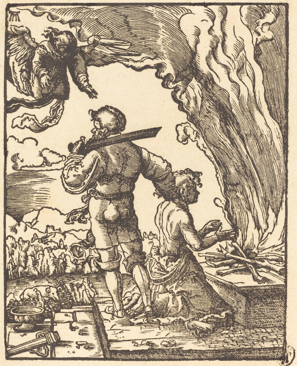 亚伯拉罕的牺牲 作者 阿尔布雷希特·阿尔特多夫（Albrecht Altdorfer）