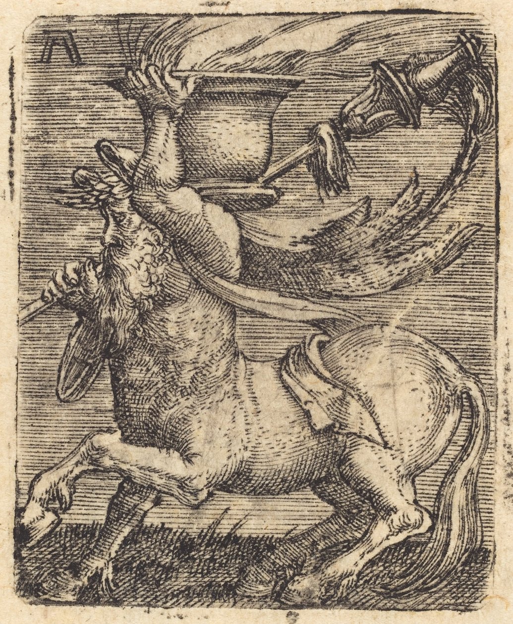带花瓶的半人马 作者 阿尔布雷希特·阿尔特多夫（Albrecht Altdorfer）