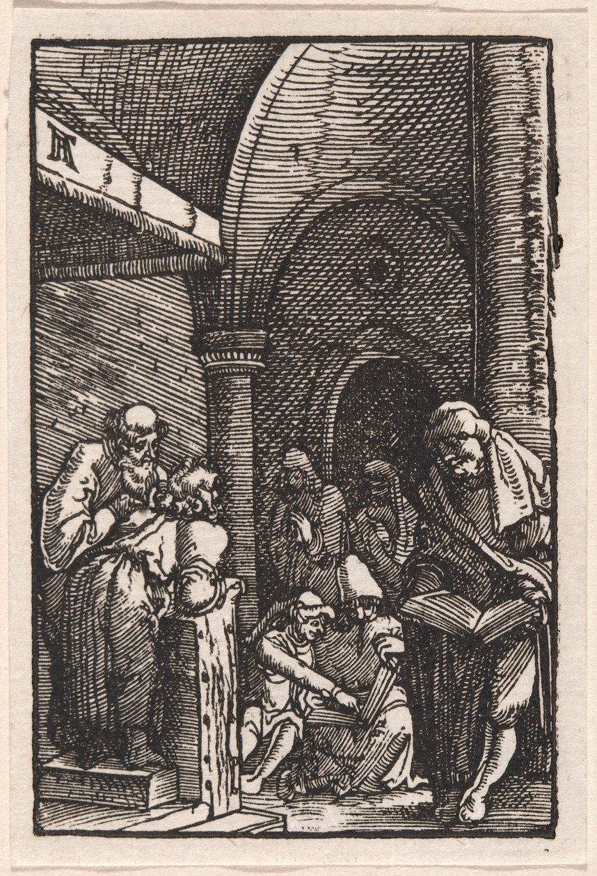 基督与医生争辩 作者 阿尔布雷希特·阿尔特多夫（Albrecht Altdorfer）