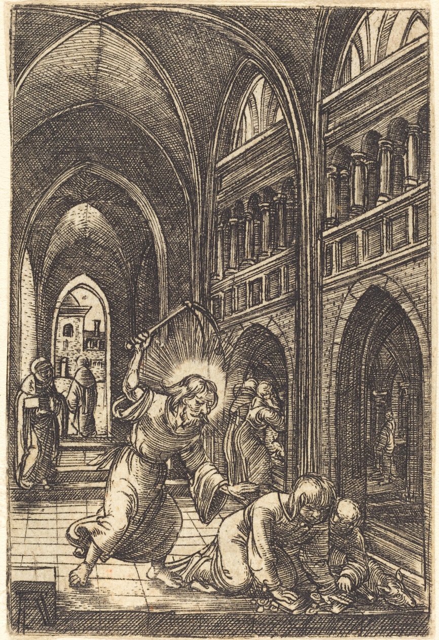 基督驱逐换钱的人 作者 阿尔布雷希特·阿尔特多夫（Albrecht Altdorfer）