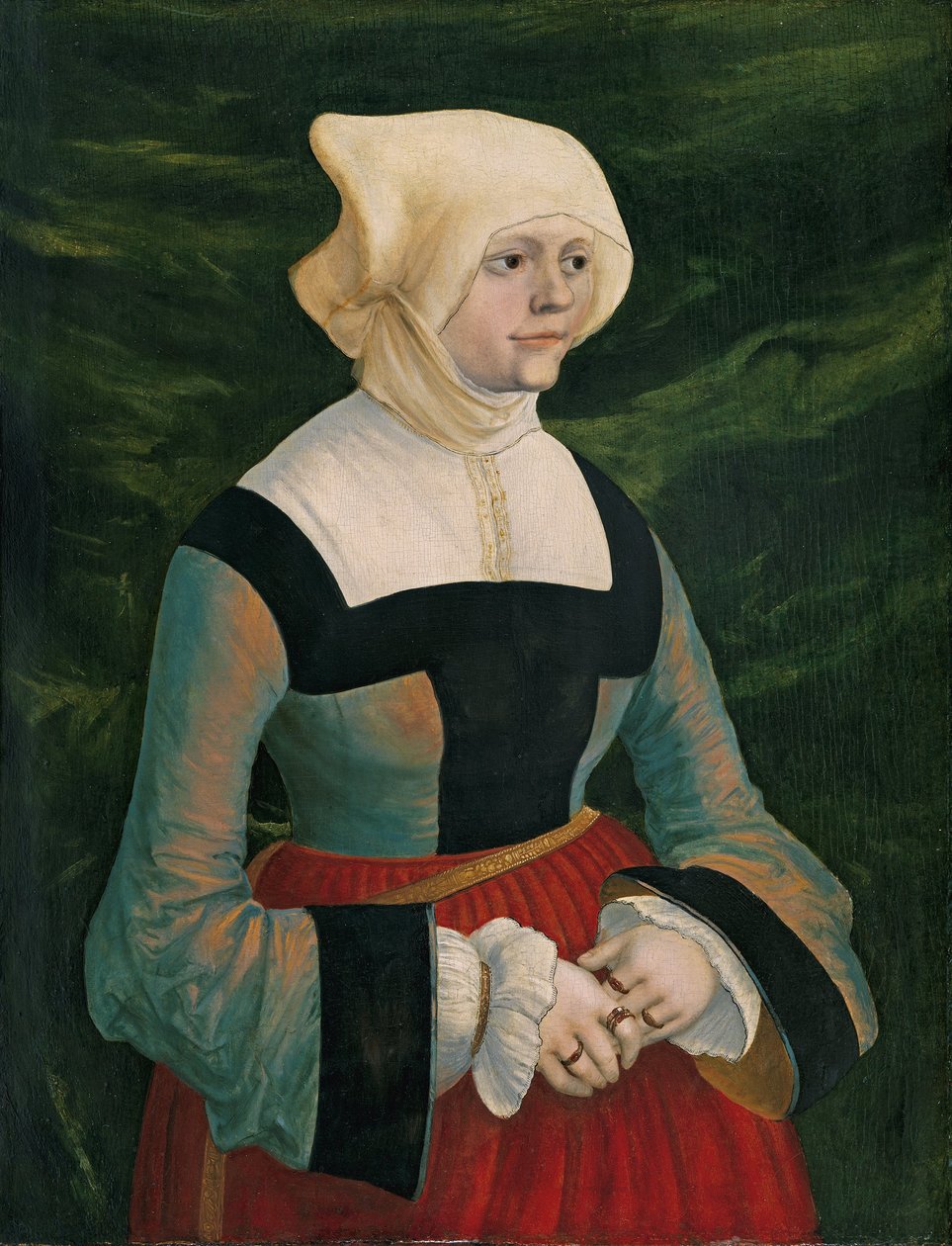 德语: Bildnis einer jungen Frau 一位年轻女性的肖像 作者 阿尔布雷希特·阿尔特多夫（Albrecht Altdorfer）