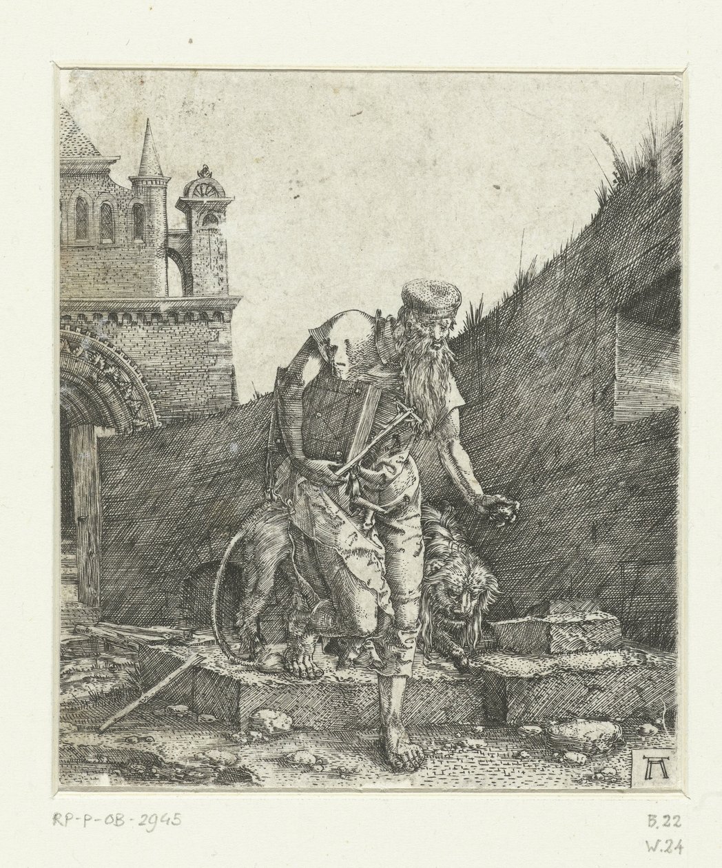 教堂庭院中的圣希罗尼穆斯 作者 阿尔布雷希特·阿尔特多夫（Albrecht Altdorfer）