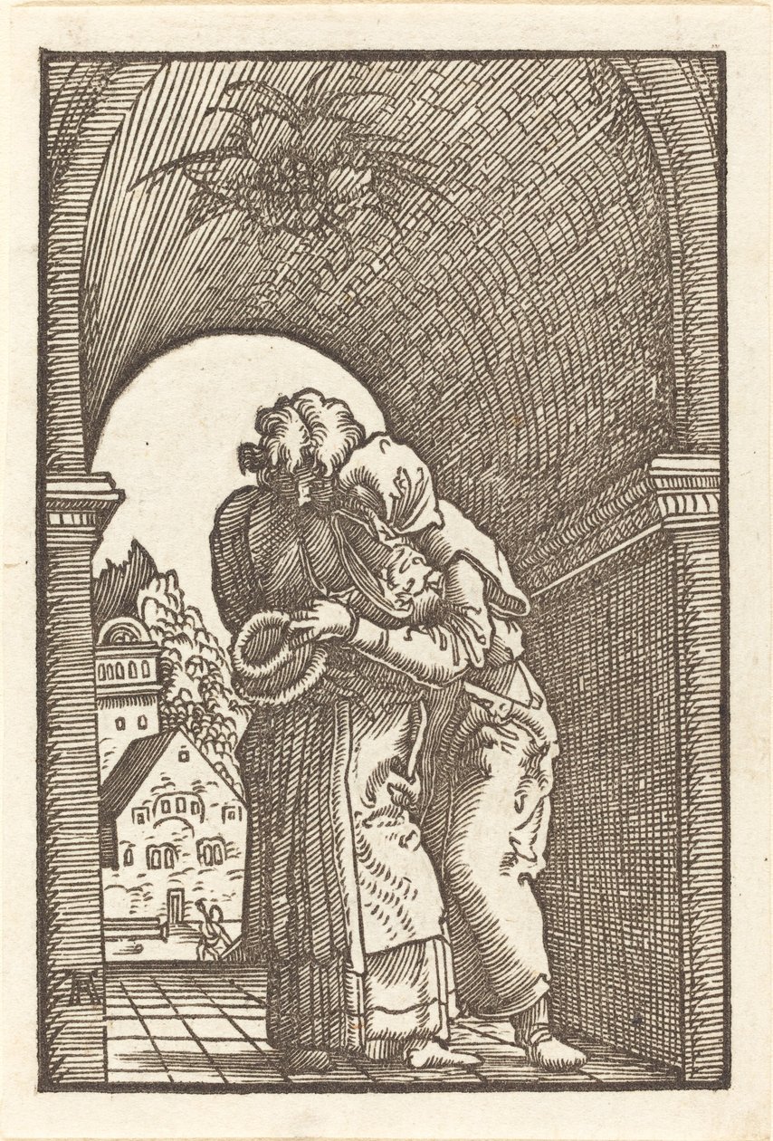 拥抱安娜的约阿希姆 作者 阿尔布雷希特·阿尔特多夫（Albrecht Altdorfer）