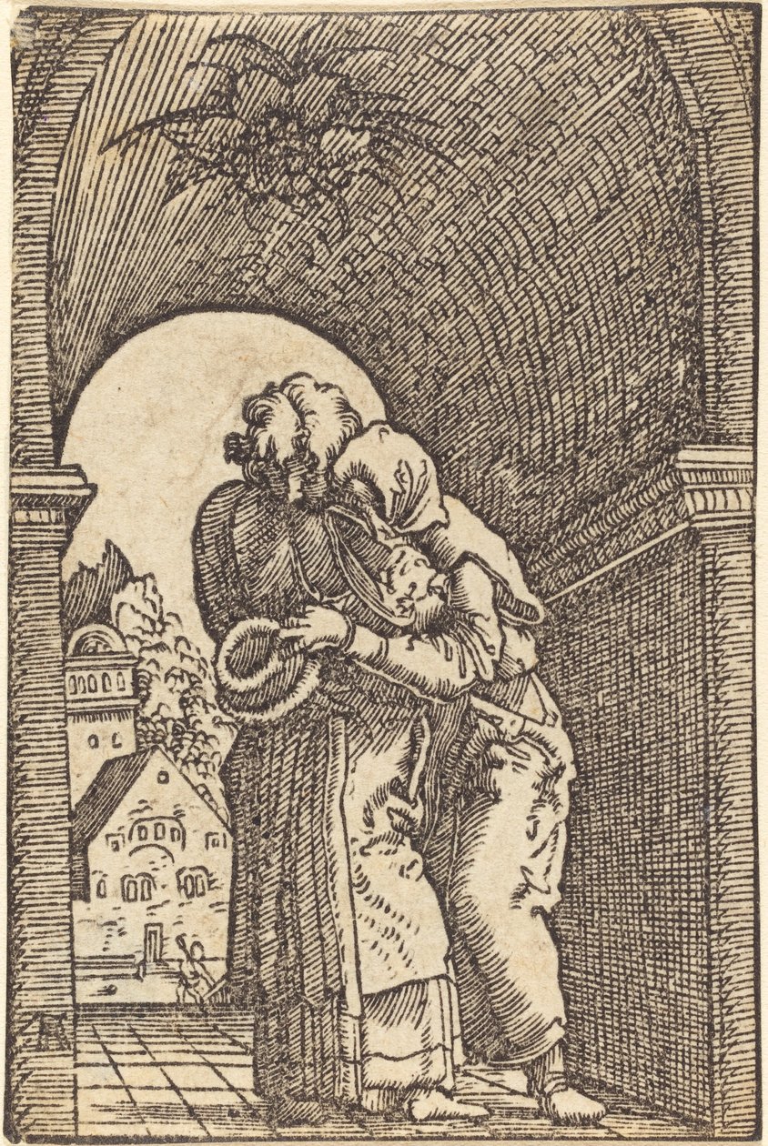 约阿希姆拥抱安娜 作者 阿尔布雷希特·阿尔特多夫（Albrecht Altdorfer）
