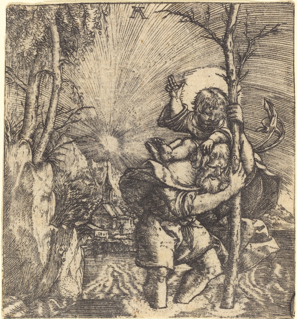 圣克里斯托弗 作者 阿尔布雷希特·阿尔特多夫（Albrecht Altdorfer）