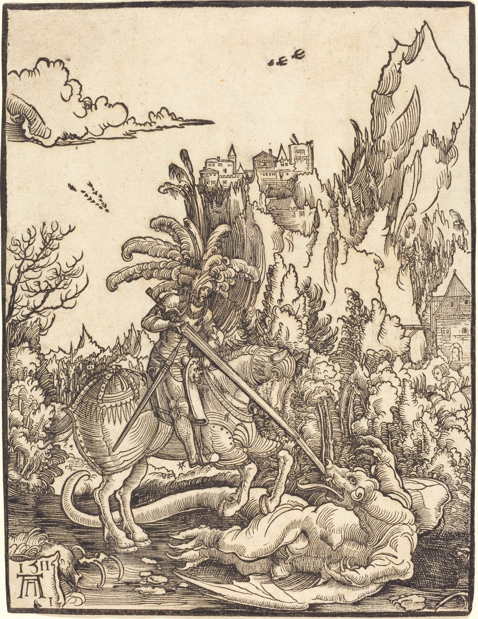 圣乔治屠龙 作者 阿尔布雷希特·阿尔特多夫（Albrecht Altdorfer）