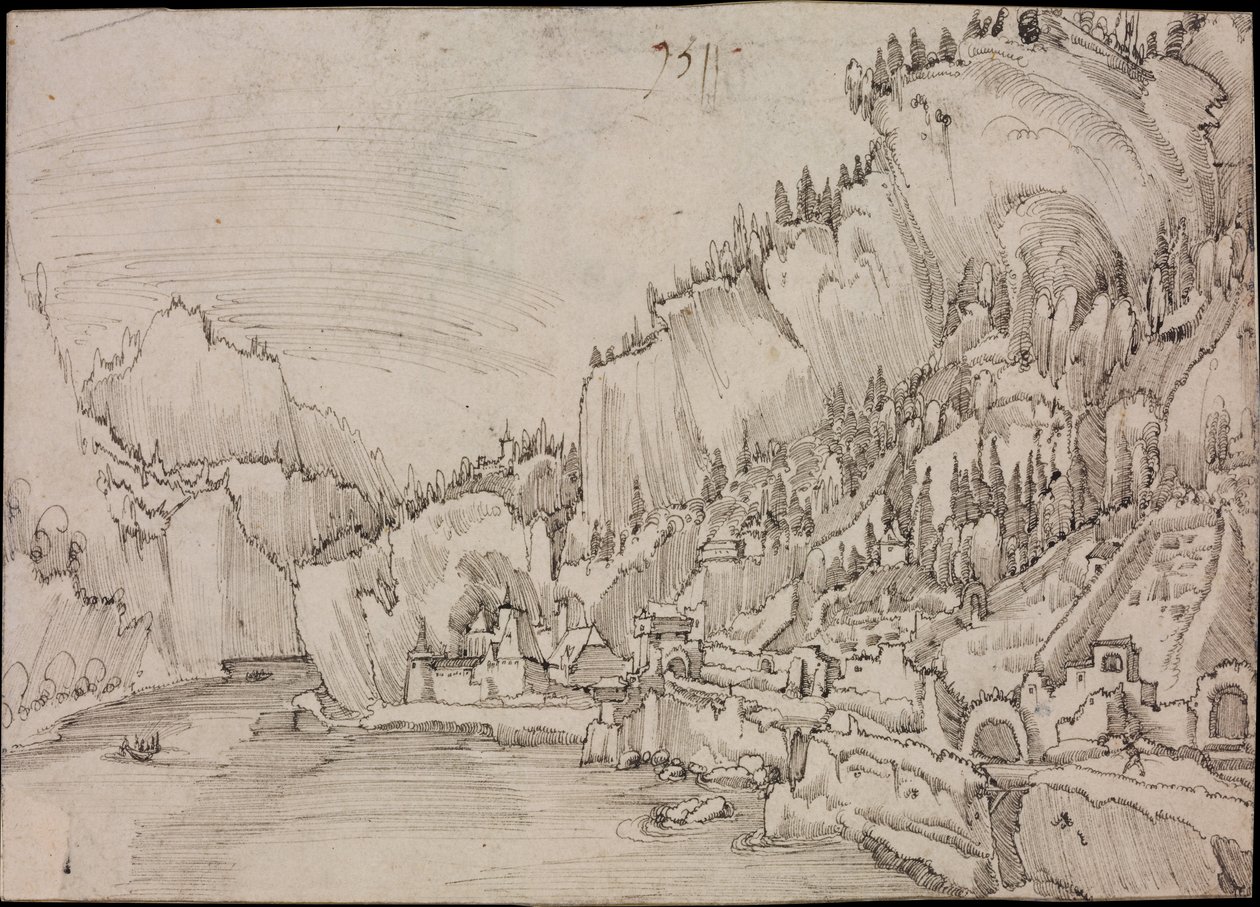 1511年，多瑙河上的萨明斯坦 作者 阿尔布雷希特·阿尔特多夫（Albrecht Altdorfer）