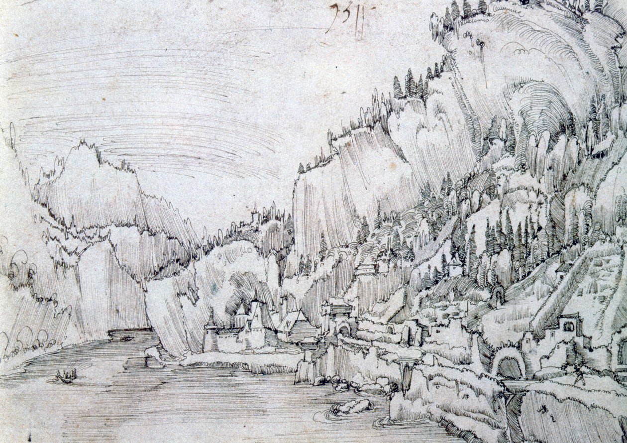 萨明斯坦在多瑙河上，十六世纪 作者 阿尔布雷希特·阿尔特多夫（Albrecht Altdorfer）