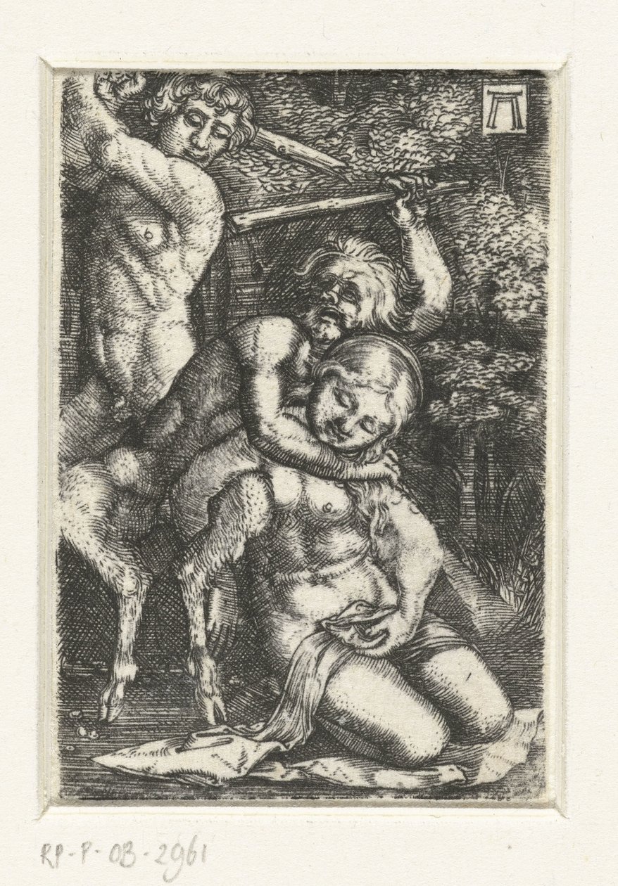 萨提尔和一个男人争夺一个女人 作者 阿尔布雷希特·阿尔特多夫（Albrecht Altdorfer）