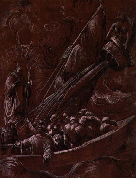 巴里的圣尼古拉斥责暴风雨 作者 阿尔布雷希特·阿尔特多夫（Albrecht Altdorfer）