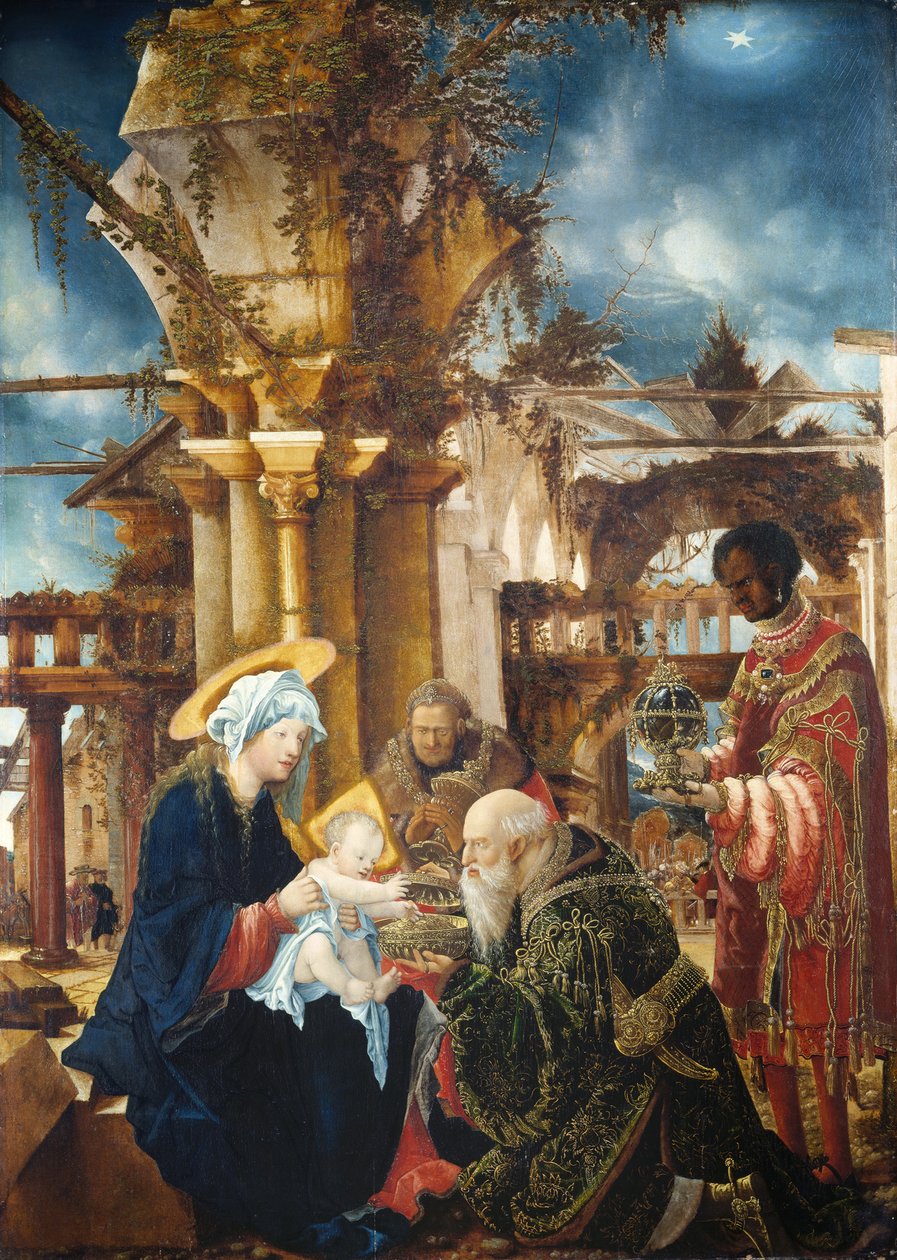 贤士的崇拜，约1535年 作者 阿尔布雷希特·阿尔特多夫（Albrecht Altdorfer）