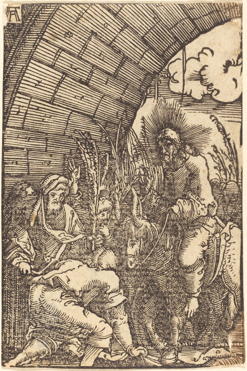 进入耶路撒冷 作者 阿尔布雷希特·阿尔特多夫（Albrecht Altdorfer）