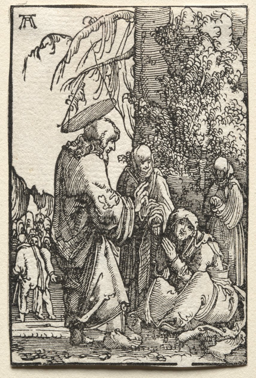 人的堕落与救赎：基督在受难之前离开母亲，c。 1515。 作者 阿尔布雷希特·阿尔特多夫（Albrecht Altdorfer）