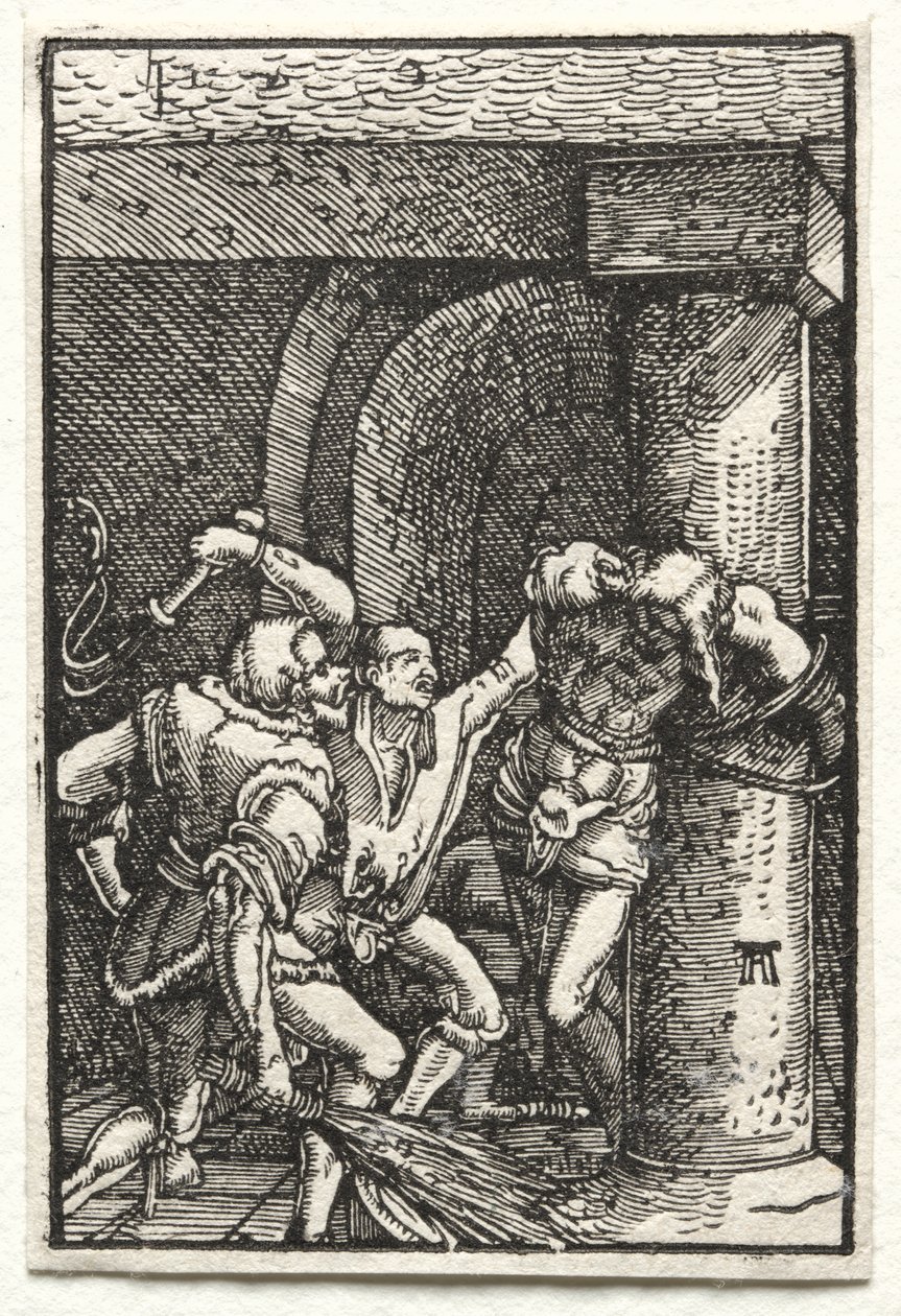 人类的堕落与救赎  基督的鞭笞 作者 阿尔布雷希特·阿尔特多夫（Albrecht Altdorfer）