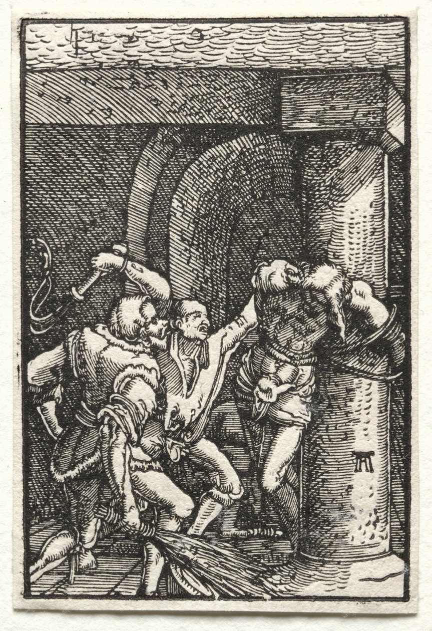 人的堕落与救赎：基督的鞭打c。 1515。 作者 阿尔布雷希特·阿尔特多夫（Albrecht Altdorfer）