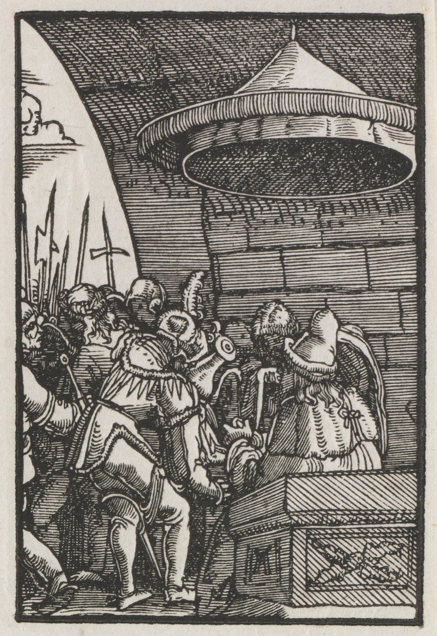 人的堕落与救赎  彼拉多洗手 作者 阿尔布雷希特·阿尔特多夫（Albrecht Altdorfer）
