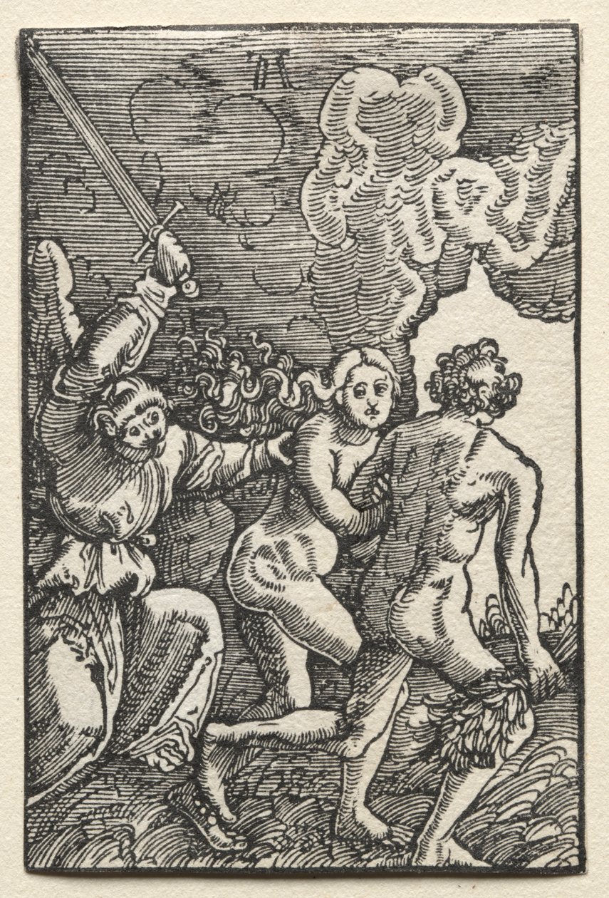 人类的堕落与救赎  被逐出伊甸园 作者 阿尔布雷希特·阿尔特多夫（Albrecht Altdorfer）