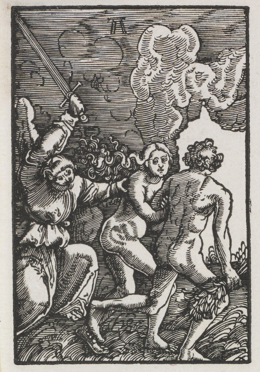 人类的堕落与救赎  被逐出伊甸园 作者 阿尔布雷希特·阿尔特多夫（Albrecht Altdorfer）