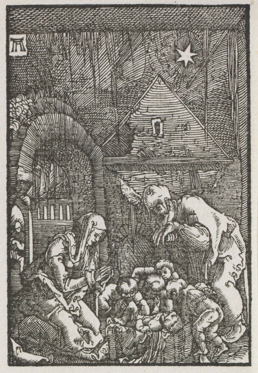 人的堕落与救赎：耶稣降生c。 1515。 作者 阿尔布雷希特·阿尔特多夫（Albrecht Altdorfer）