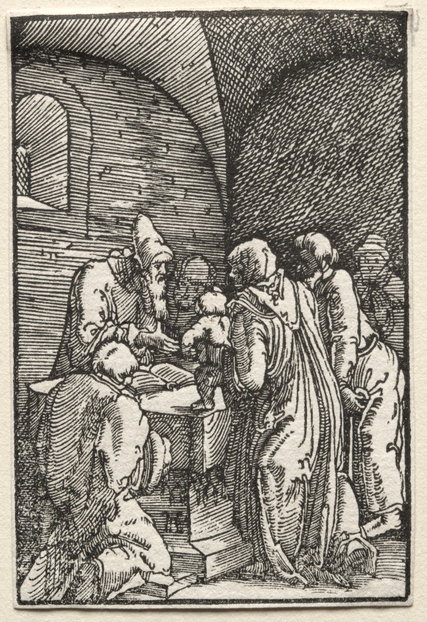 人的堕落与救赎：圣殿中基督的降临c。 1515。 作者 阿尔布雷希特·阿尔特多夫（Albrecht Altdorfer）