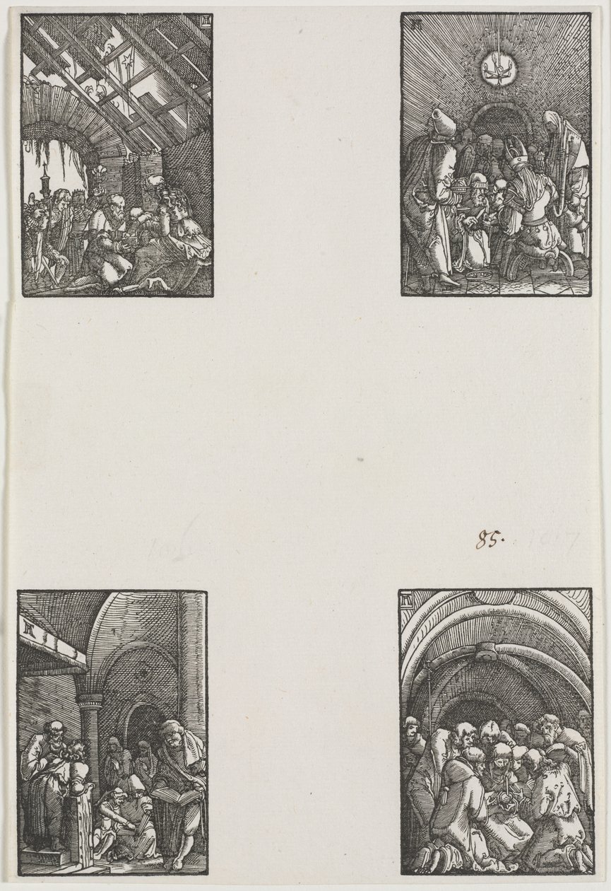 人的堕落与救赎，c。 1515。 作者 阿尔布雷希特·阿尔特多夫（Albrecht Altdorfer）