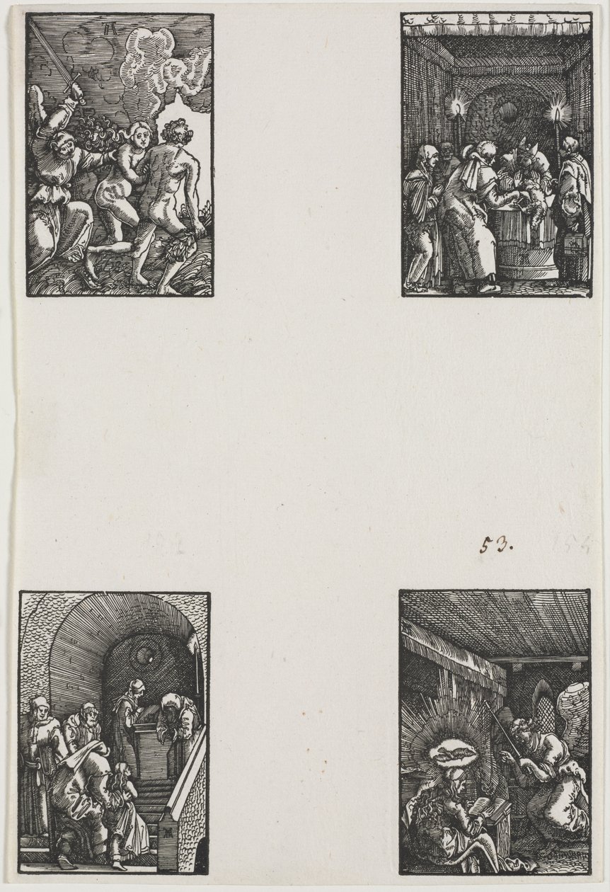 人的堕落与救赎，c。 1515。 作者 阿尔布雷希特·阿尔特多夫（Albrecht Altdorfer）