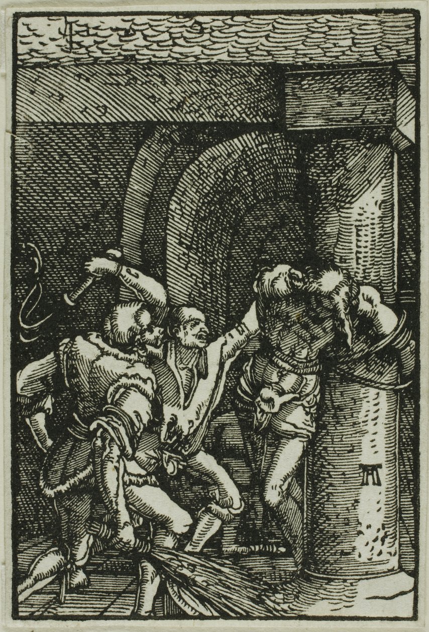 鞭打》，选自《人类的堕落与救赎 作者 阿尔布雷希特·阿尔特多夫（Albrecht Altdorfer）