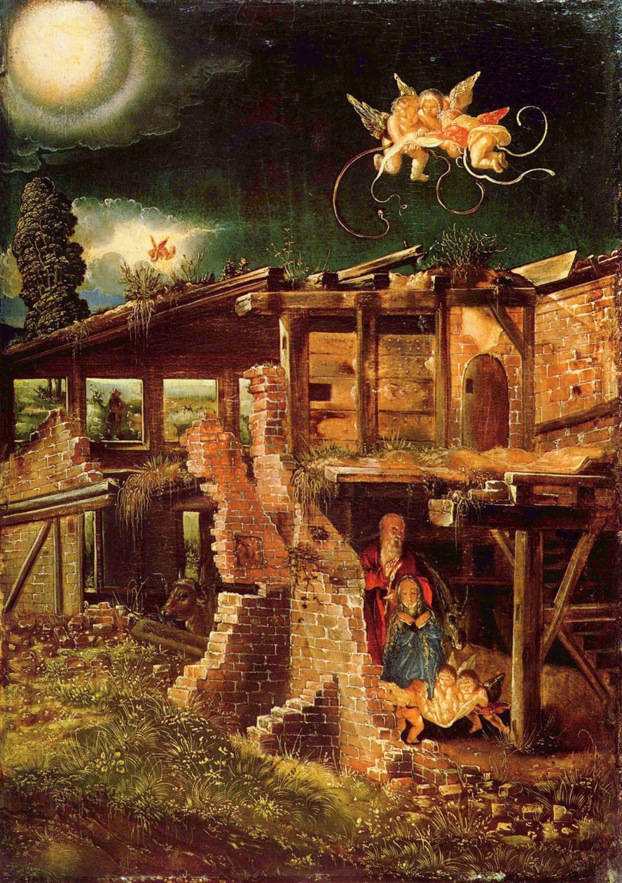 圣夜基督的诞生，c。 1513 作者 阿尔布雷希特·阿尔特多夫（Albrecht Altdorfer）