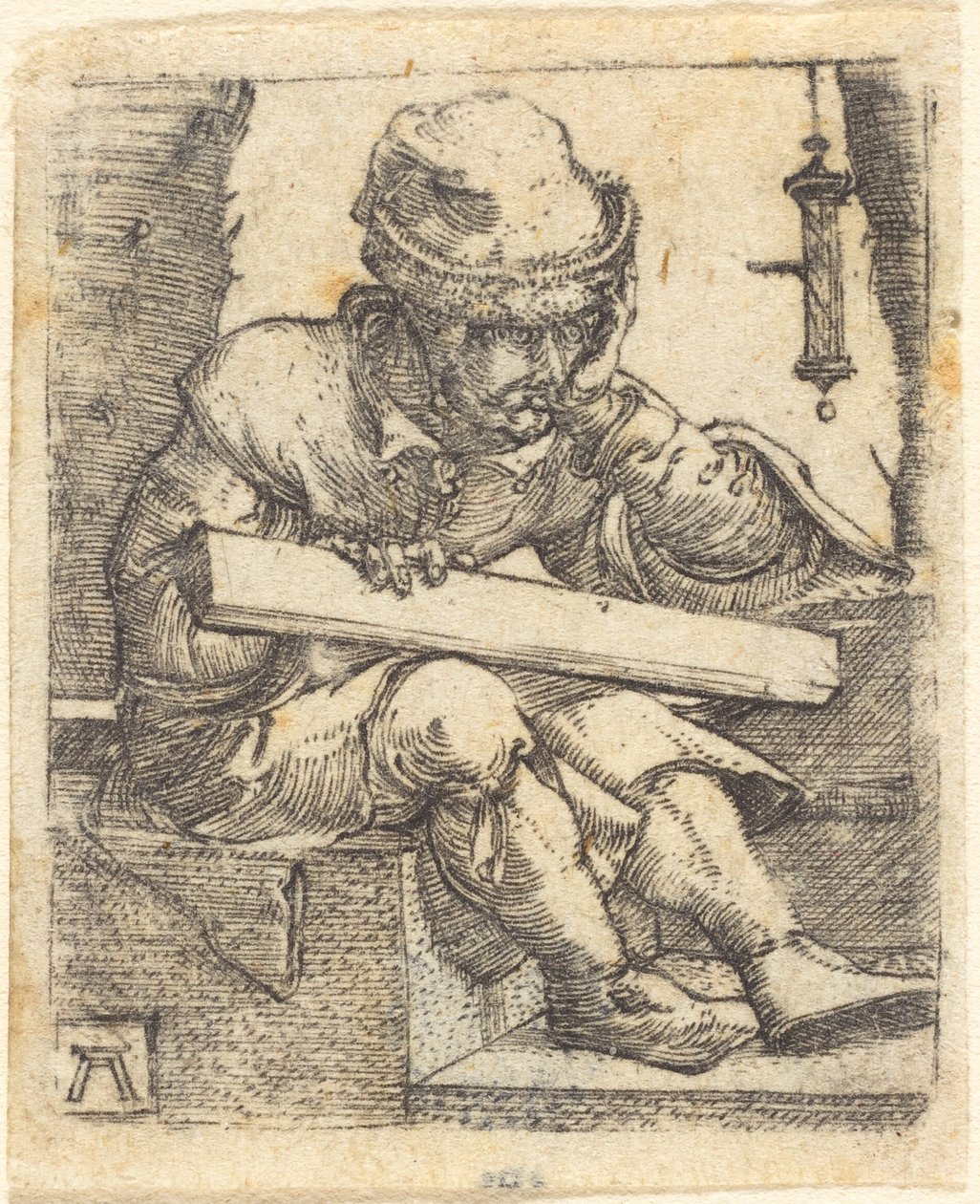 沉思的木匠 作者 阿尔布雷希特·阿尔特多夫（Albrecht Altdorfer）
