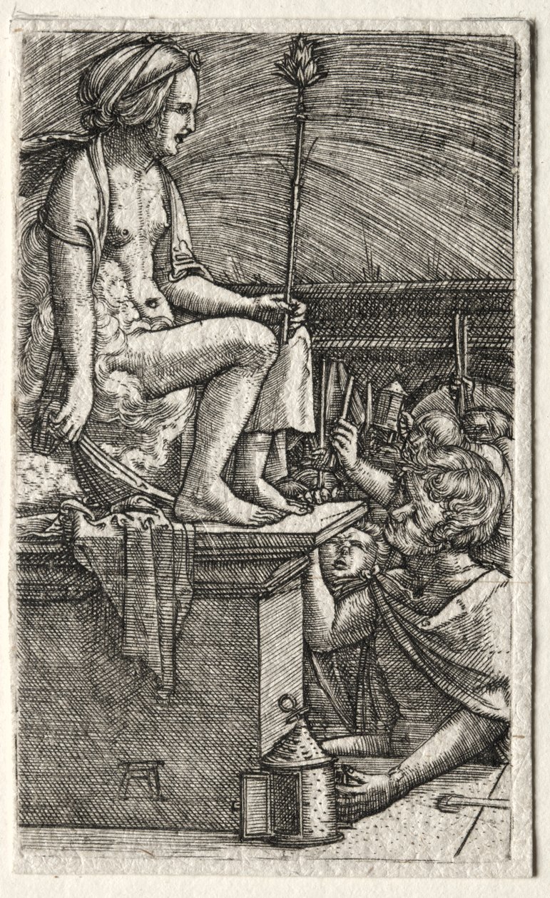 罗马歌妓》或《巫师维吉尔的复仇 作者 阿尔布雷希特·阿尔特多夫（Albrecht Altdorfer）