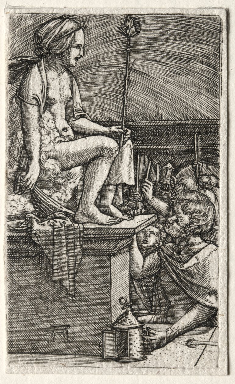 罗马女妓或维吉尔的复仇，1520-1526年。 作者 阿尔布雷希特·阿尔特多夫（Albrecht Altdorfer）