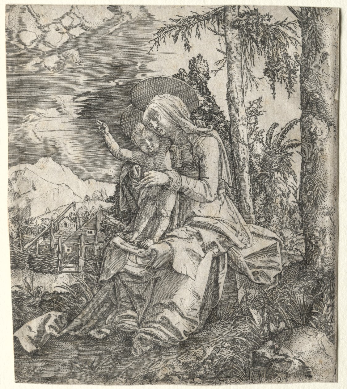 风景中的处女，c。 1515。 作者 阿尔布雷希特·阿尔特多夫（Albrecht Altdorfer）