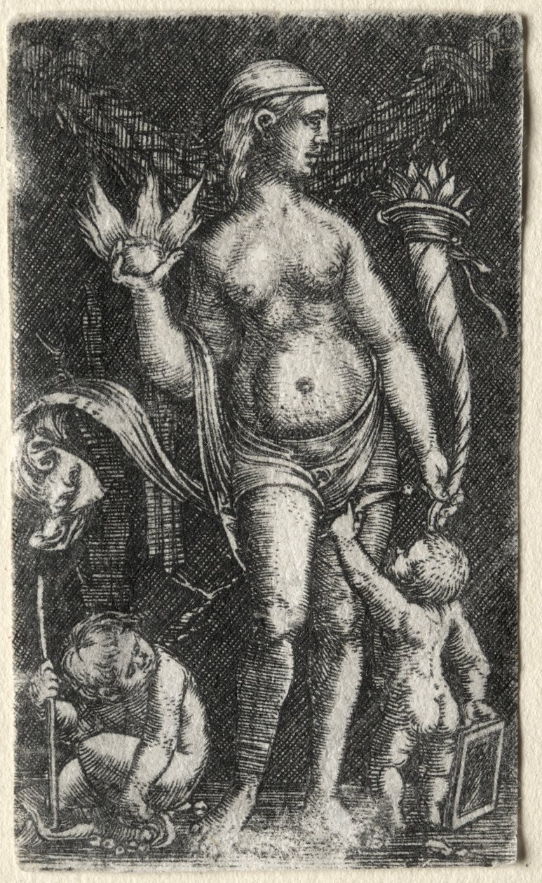 两个丘比特之间的金星，1520年。 作者 阿尔布雷希特·阿尔特多夫（Albrecht Altdorfer）