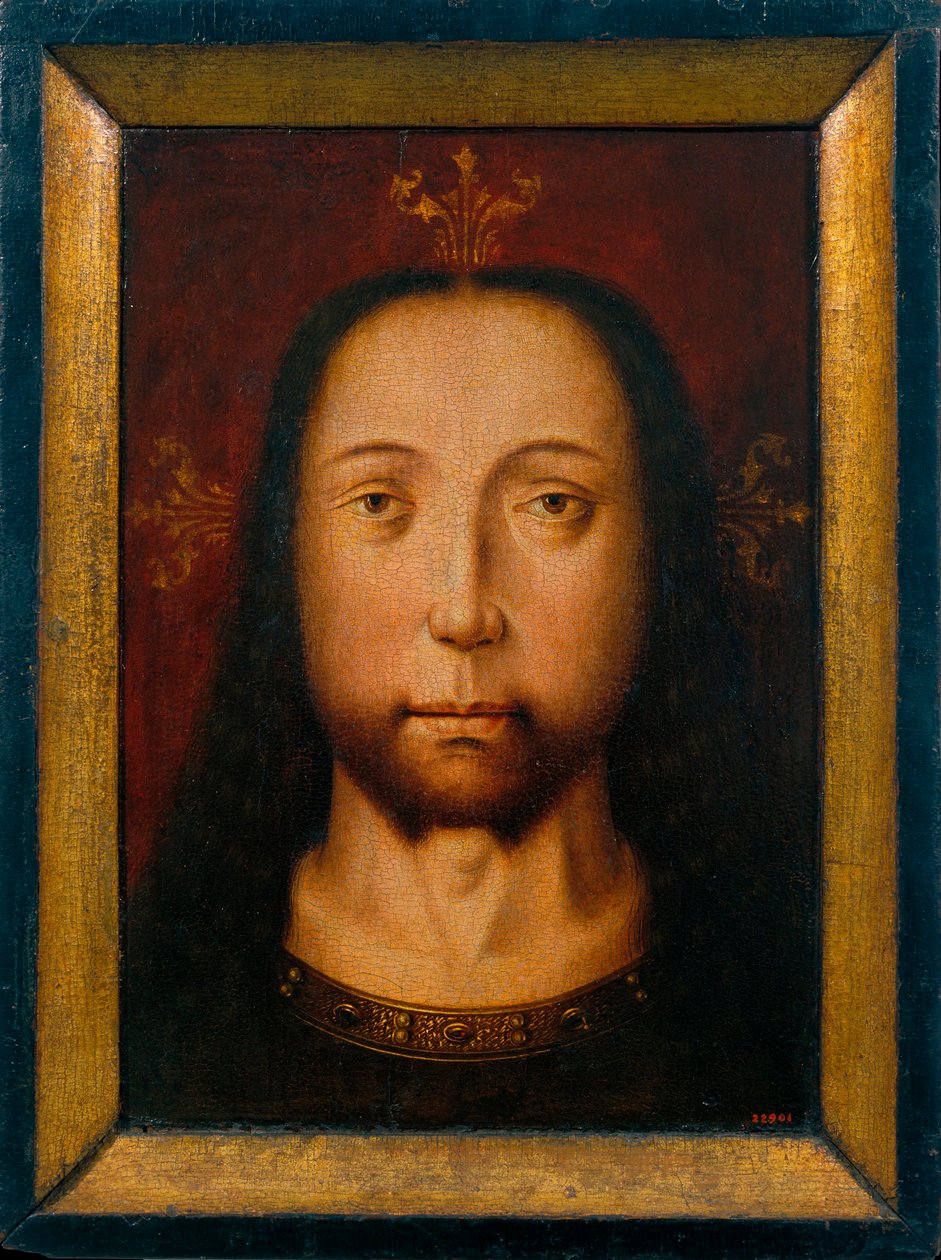 La sainte face - The Holy Countenance - Aelbrecht（阿尔布莱希特，约 1455-1549 年）布茨圈画作，木板油画，约 1500 年（37.4x28.2 厘米） - 巴塞罗那加泰罗尼亚国家艺术博物馆 作者 阿尔布雷希特·布特斯
