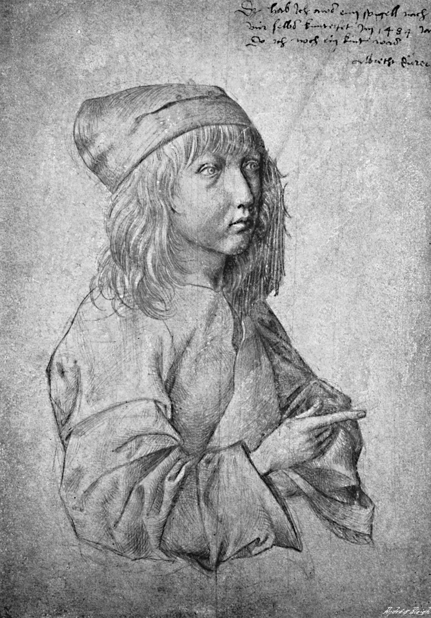 阿尔布雷希特·杜勒（Albrecht Durer）十三岁。摘自1484年和1906年的绘画。 作者 阿尔布雷希特丢勒