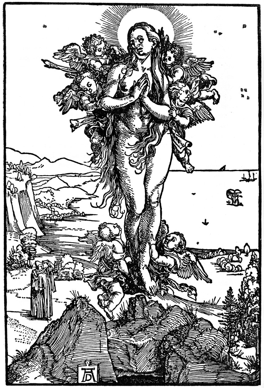 玛丽亚·玛格达琳娜（Maria Magdalena）的提升，1507-1510，1936年 作者 阿尔布雷希特丢勒