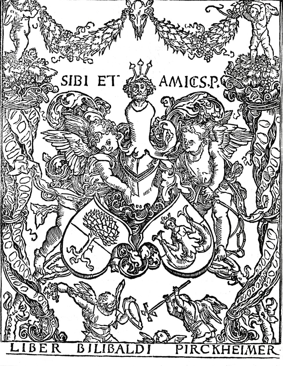 威利博尔德·皮尔克海默（Willibald Pirkheimer）的书本，c1502-1503，1906年 作者 阿尔布雷希特丢勒