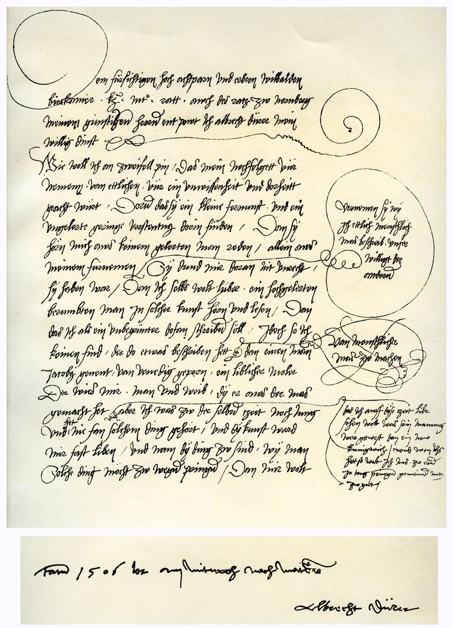 Albrecht Durers献给Bilibald Pirckheimer的草案，c1523 作者 阿尔布雷希特丢勒