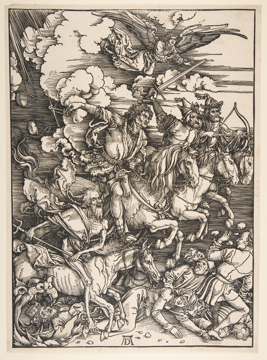 启示录的四个骑士，ca。 14971498。 作者 阿尔布雷希特丢勒