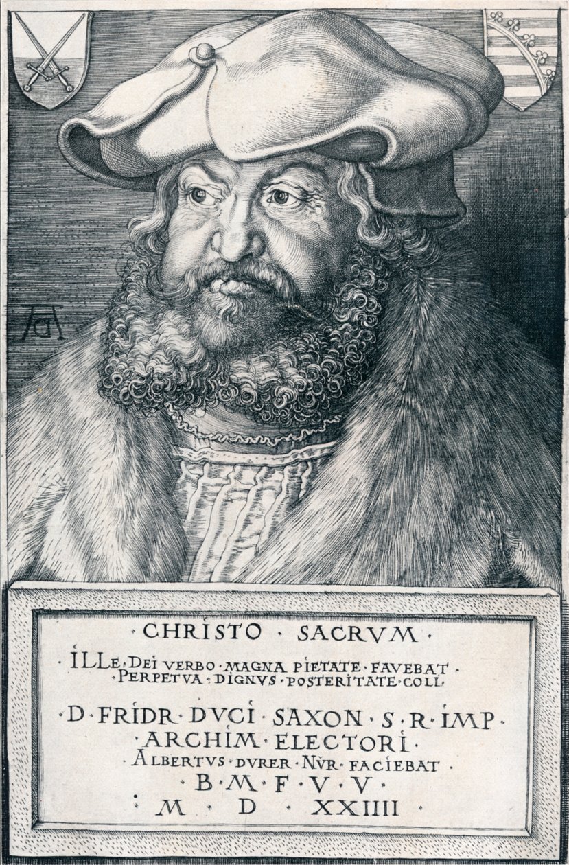 明智的弗雷德里克（Frederick the Wise），萨克森州选举人，1524年，1906年。 作者 阿尔布雷希特丢勒