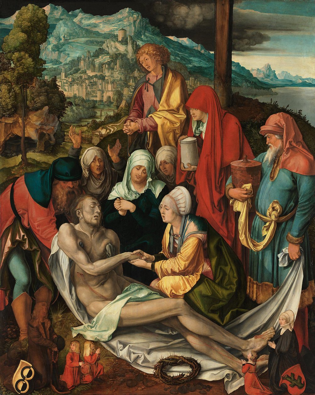 德文：Beweinung Christi（"Glimsche Beweinung"）《基督悲歌 作者 阿尔布雷希特丢勒
