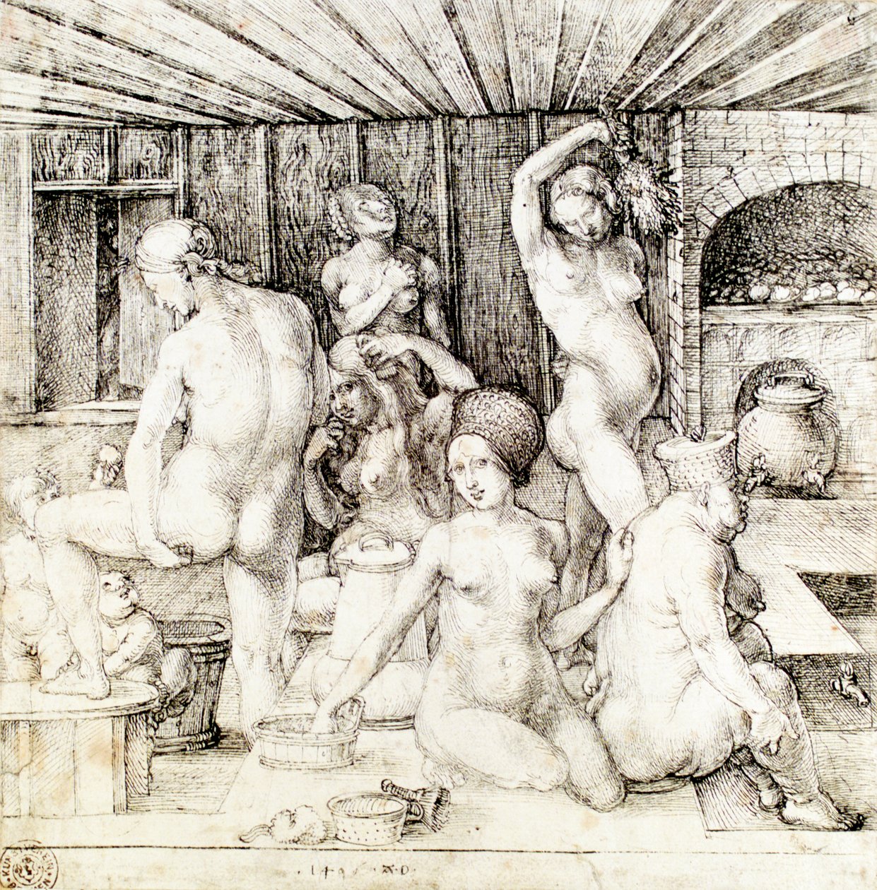 德语：Frauenbad 女浴室 作者 阿尔布雷希特丢勒