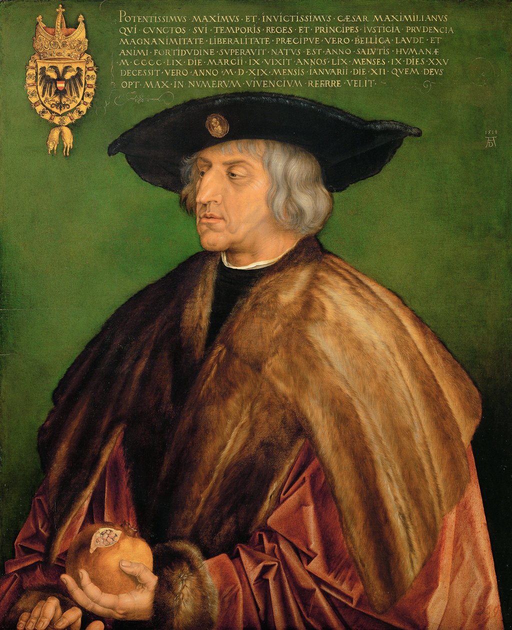 德文：Kaiser Maximilian I. 马克西米利安一世，神圣罗马帝国皇帝 作者 阿尔布雷希特丢勒