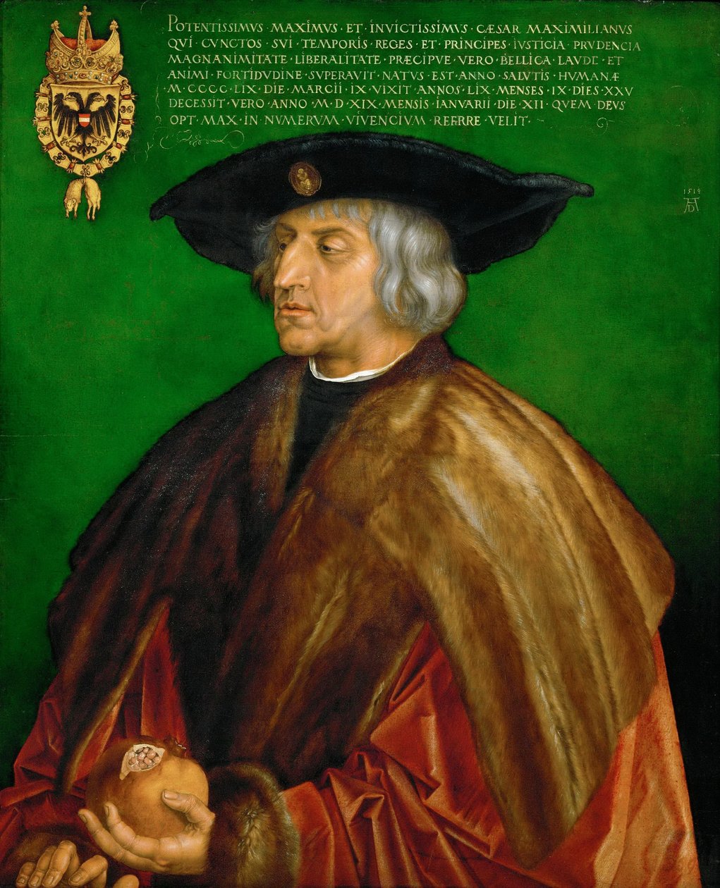 德文：Kaiser Maximilian I. 马克西米利安一世，神圣罗马帝国皇帝 作者 阿尔布雷希特丢勒
