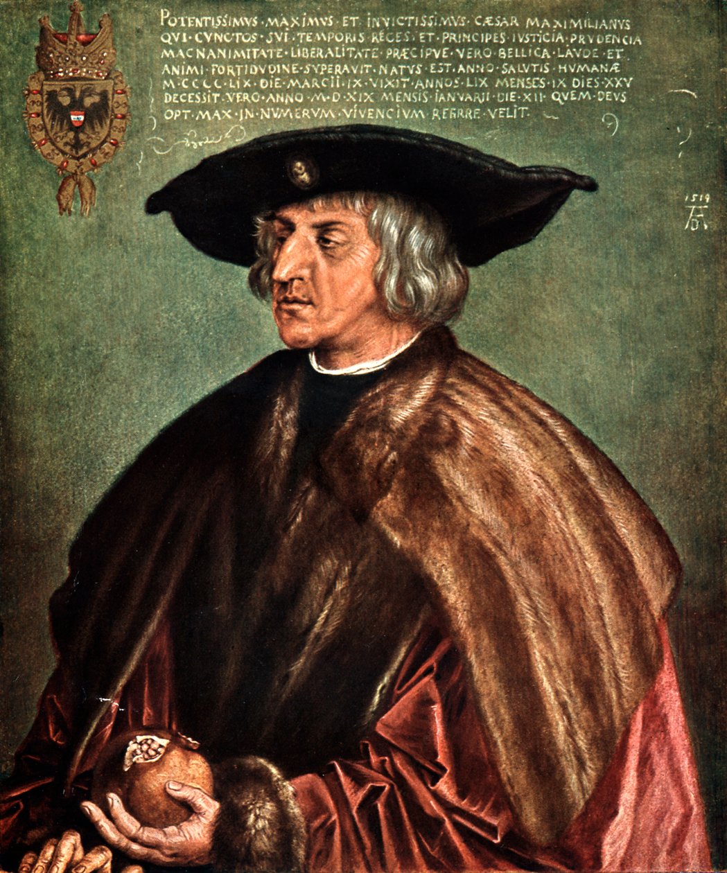 凯撒·马克西米利安一世（Kaiser Maximilian I），1519年 作者 阿尔布雷希特丢勒