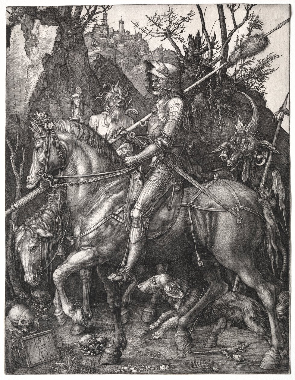骑士，死亡与魔鬼，1513年。 作者 阿尔布雷希特丢勒