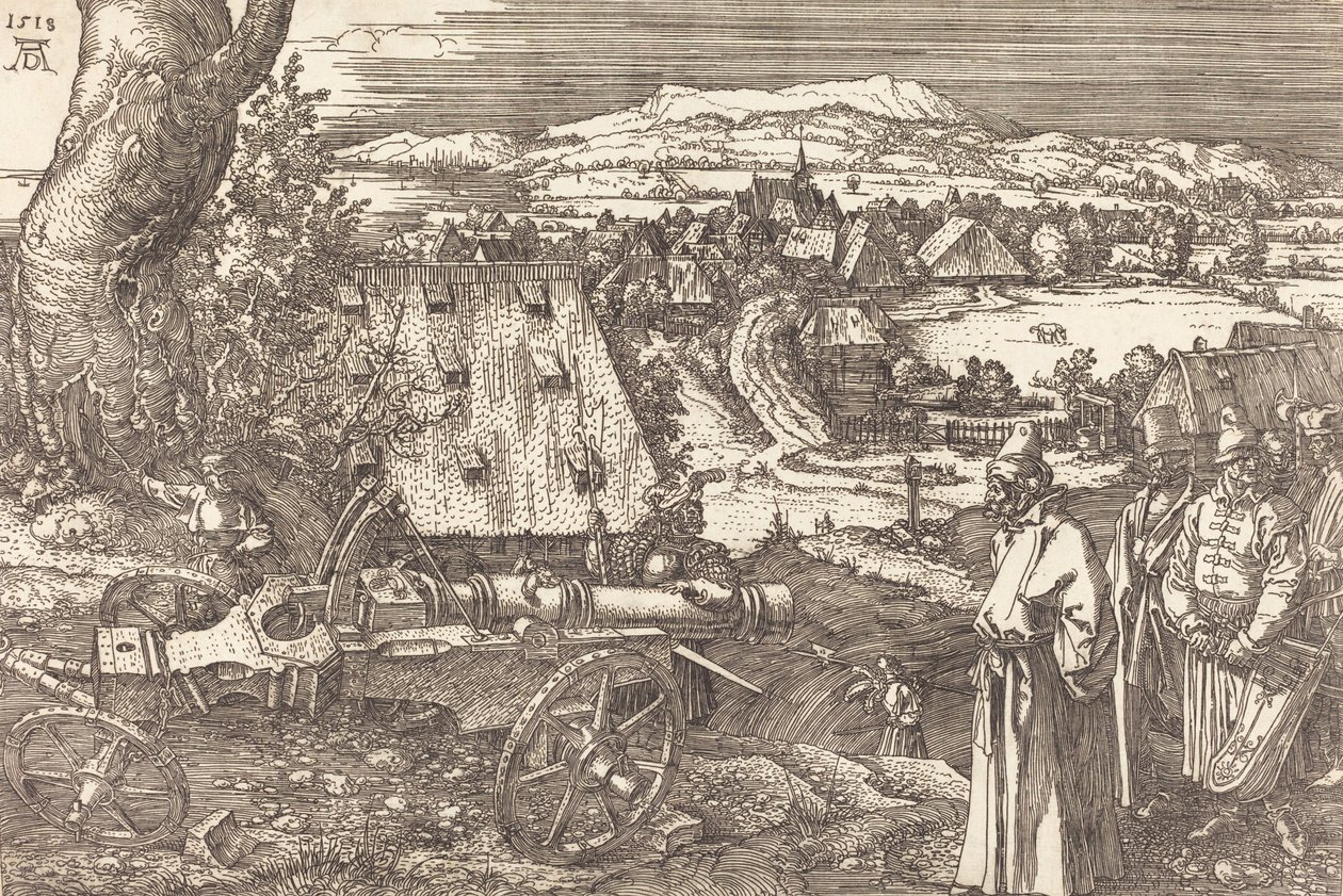 有大炮的风景，1518年。 作者 阿尔布雷希特丢勒