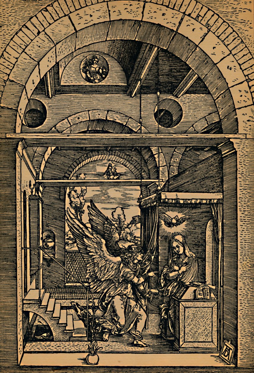 玛丽通告，通告，c1503。 作者 阿尔布雷希特丢勒